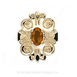 GS310 CIT - 14 Karat Gold Citrine Slide 